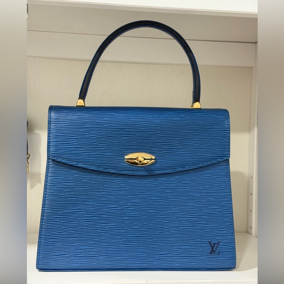 Louis Vuitton Epi Malesherbes Blue Leather